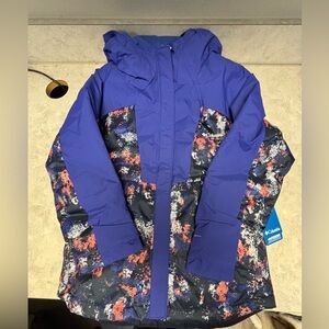 Columbia Girls' Mighty Mogul III Printed Jacket - Purple - Size S (7/8) - NWT